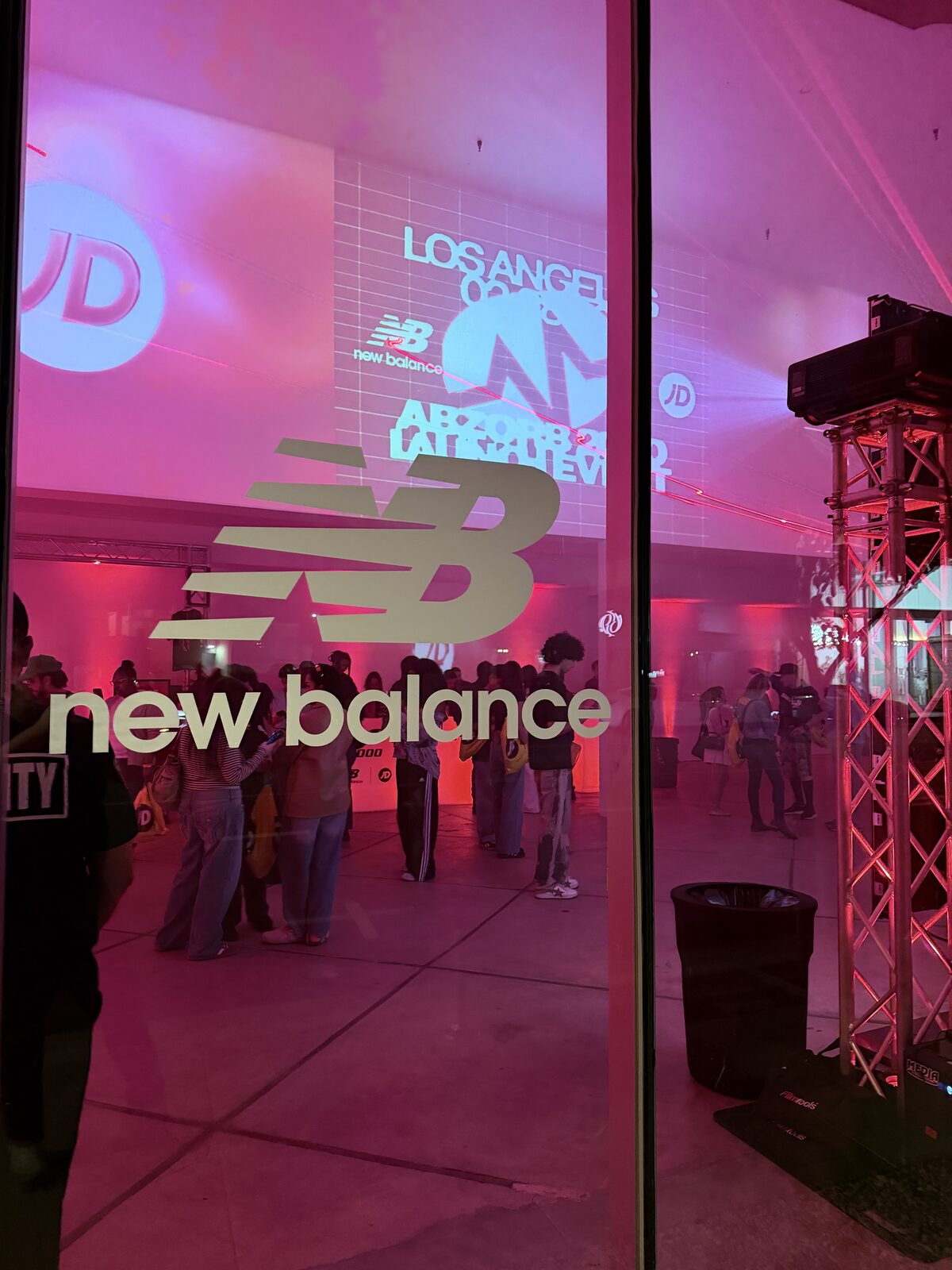 Crowd at a branded product launch activation window